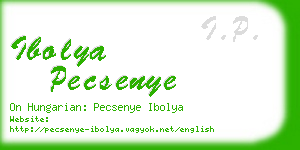 ibolya pecsenye business card